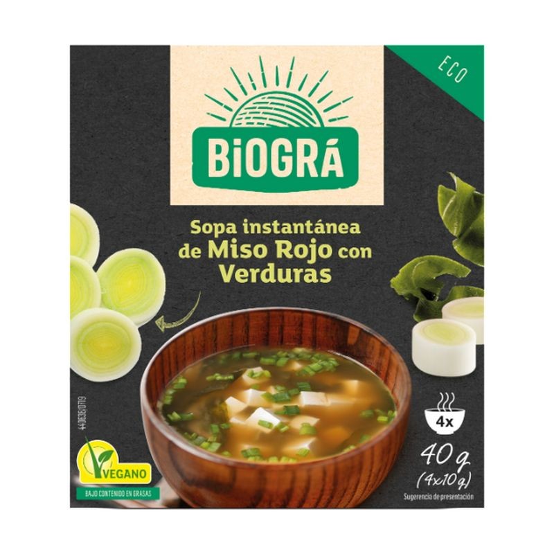 SOPA MISO VERDURAS BIO 40 GR 3 UNID - Imagen 1