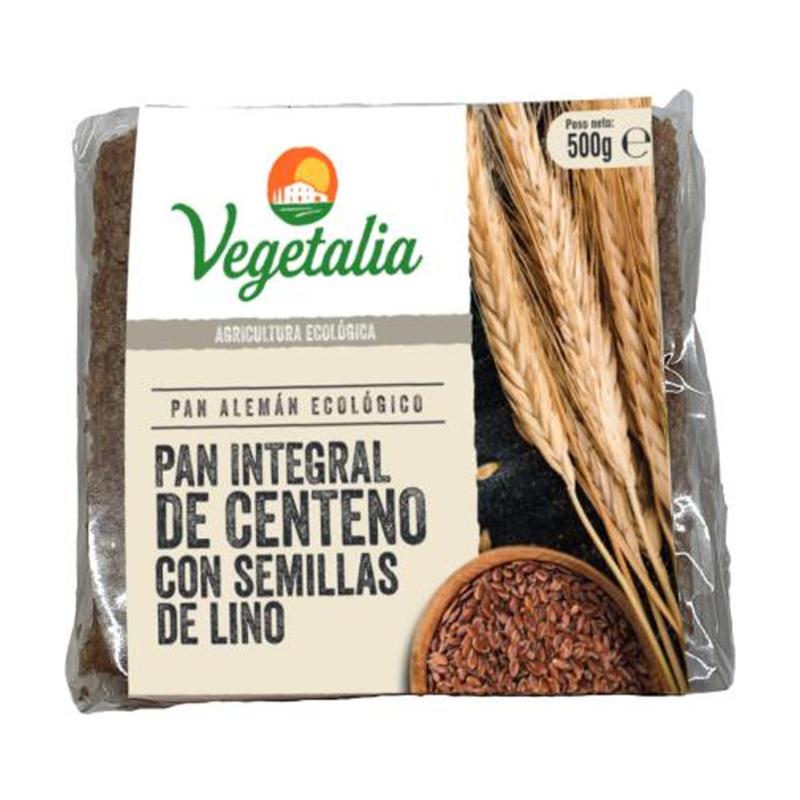 PAN ALEMAN INT. CENTENO Y SEMILLAS LINO BIO 500 GR