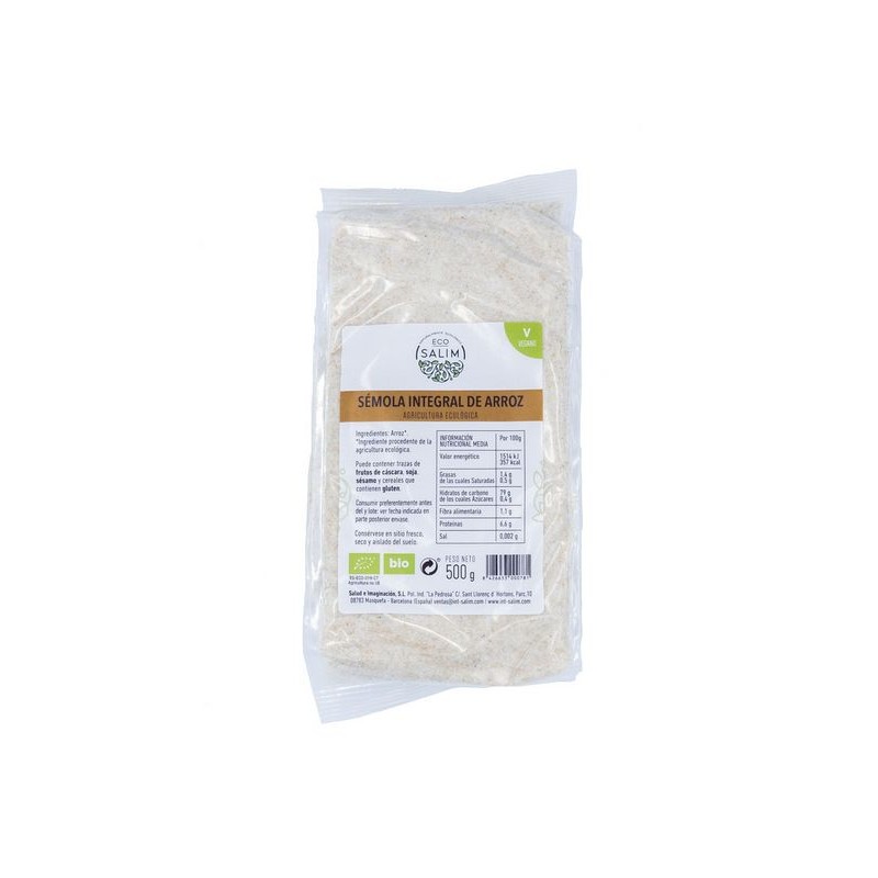 SEMOLA INT. ARROZ ECO 500 GR - Imagen 1