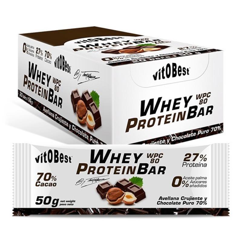 BARRITAS WHEY AVELLANA CHOCOLATE 20 UNIDADES