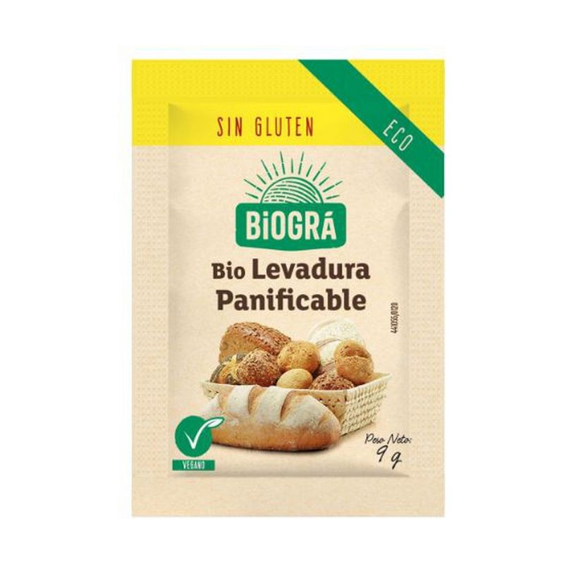 LEVADURA PANIFICABLE  SIN GLUTEN  BIO  9 GR - Imagen 1