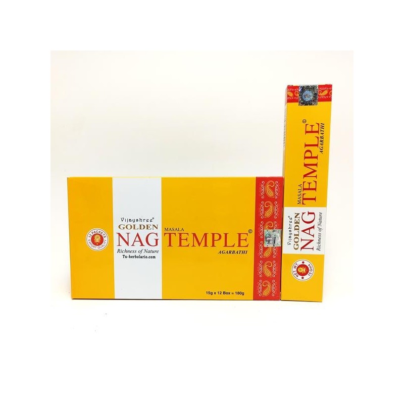 INCIENSO GOLDEN NAG TEMPLE 15 GR - Imagen 1