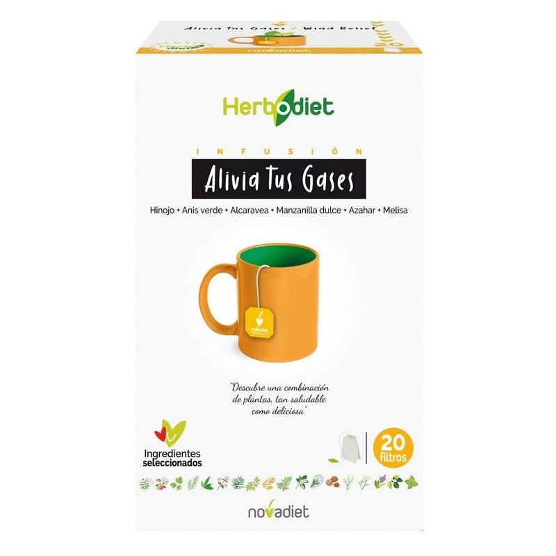 HERBODIET ALIVIA TUS GASES 20 FILTROS - Imagen 1