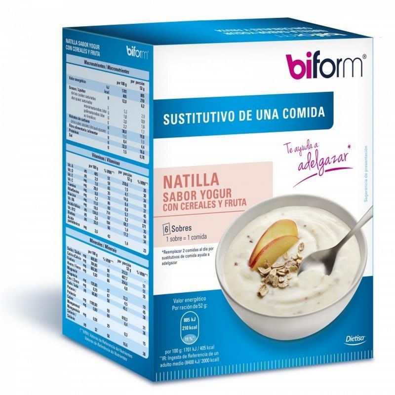 BIFORM CREMA YOGUR CEREALES 6 SOBRES - Imagen 1