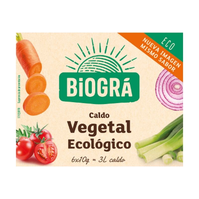 CALDO VEGETAL CUBITOS BIO 60 GR - Imagen 1