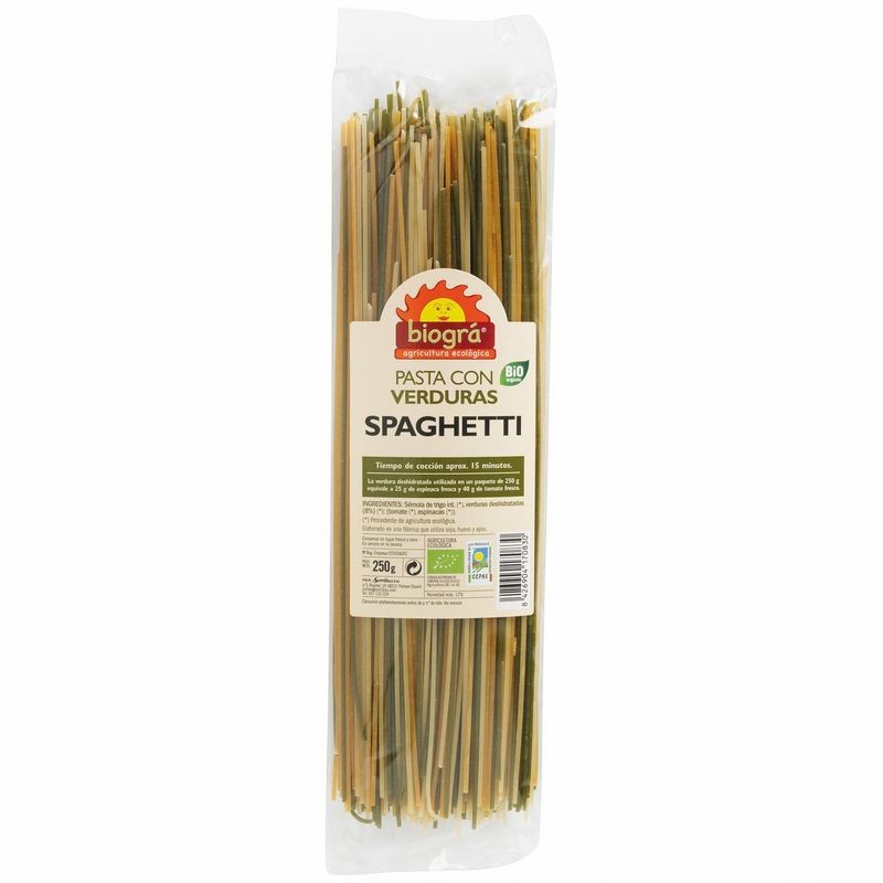 ESPAGUETTI VERDURAS BIO 250 GR - Imagen 1