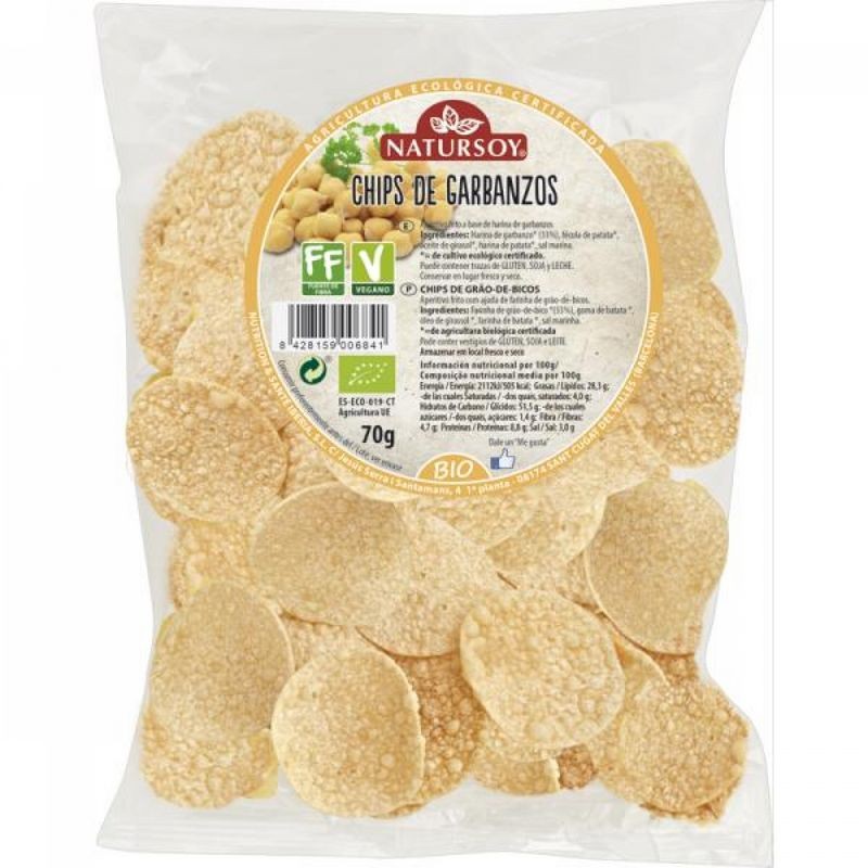 CHIPS GARBANZOS 70 GR - Imagen 1