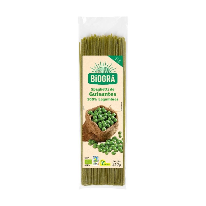 ESPAGUETTI GUISANTES BIO 250 GR - Imagen 1
