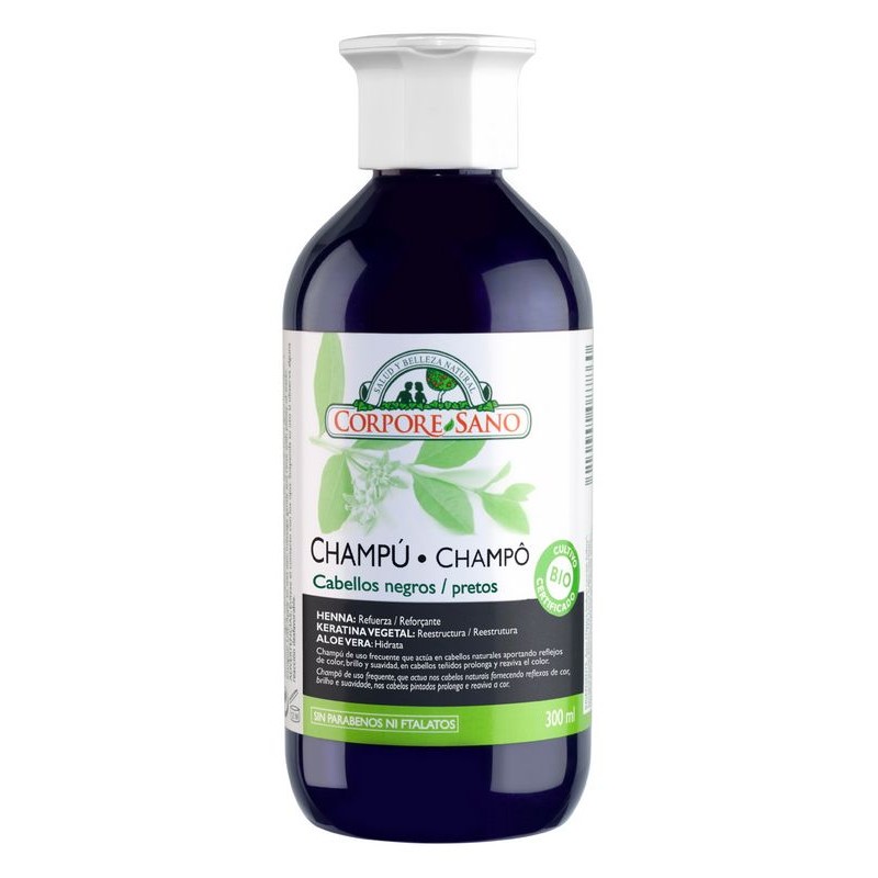 CHAMPU HENNA PALO CAMPECHE NEGRO 300 ML - Imagen 1