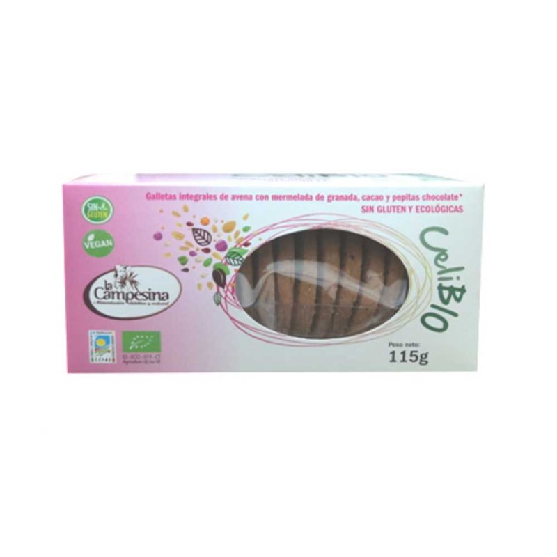 CELIBIO FUCSIA GRANADA-CACAO-CHOCO 115 GR SIN GLUTEN ECO - Imagen 1