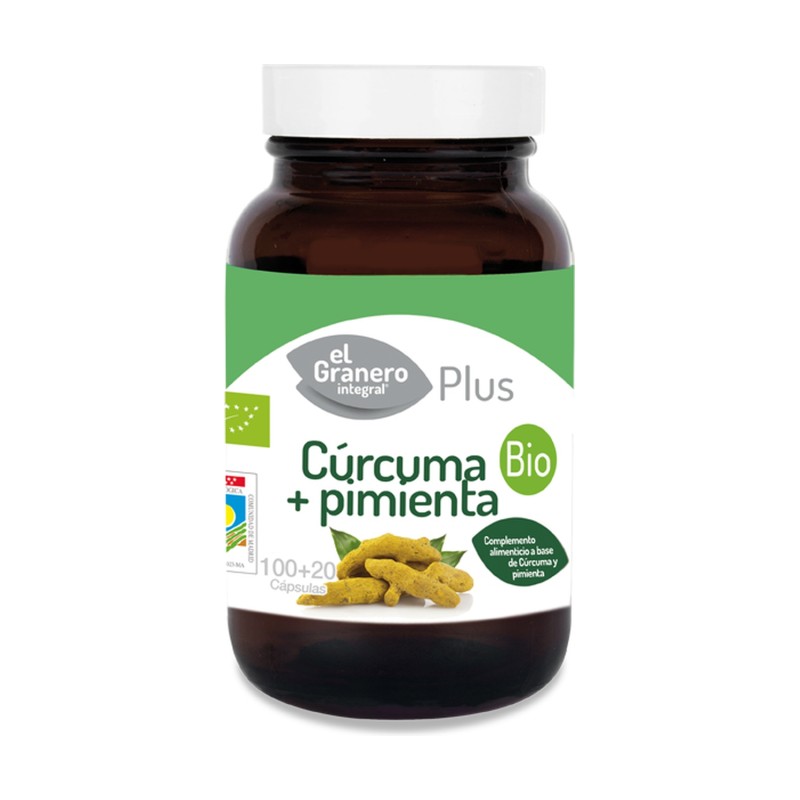 CURCUMA + PIMIENTA 100+20 CAPS 400 MG - Imagen 1