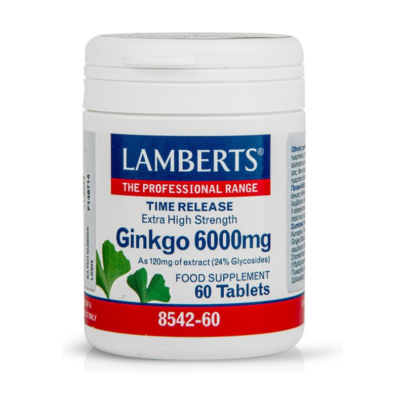 GINKGO BILOBA 6000 MG 60 TBS - Imagen 1