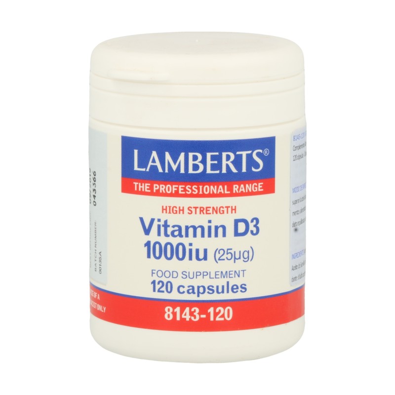 VITAMINA D3 120 CAPS. 1000 IU - Imagen 1