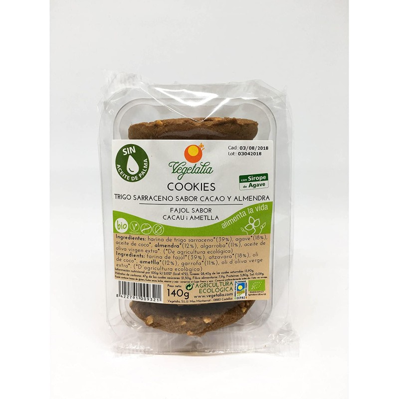 COOKIES SARRACENO ALGARROBA Y ALMENDRA 140GR - Imagen 1
