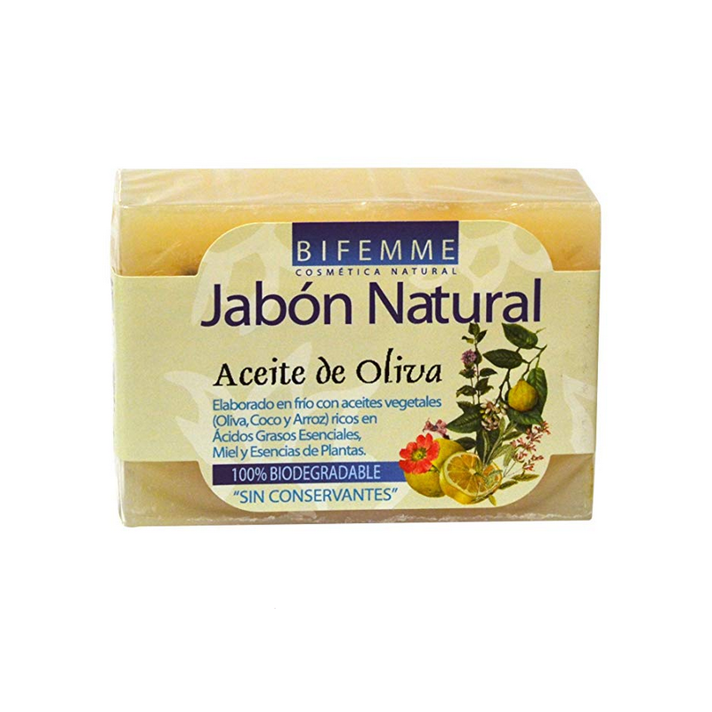 JABON ACEITE OLIVA 100 GR BIFEMME - Imagen 1