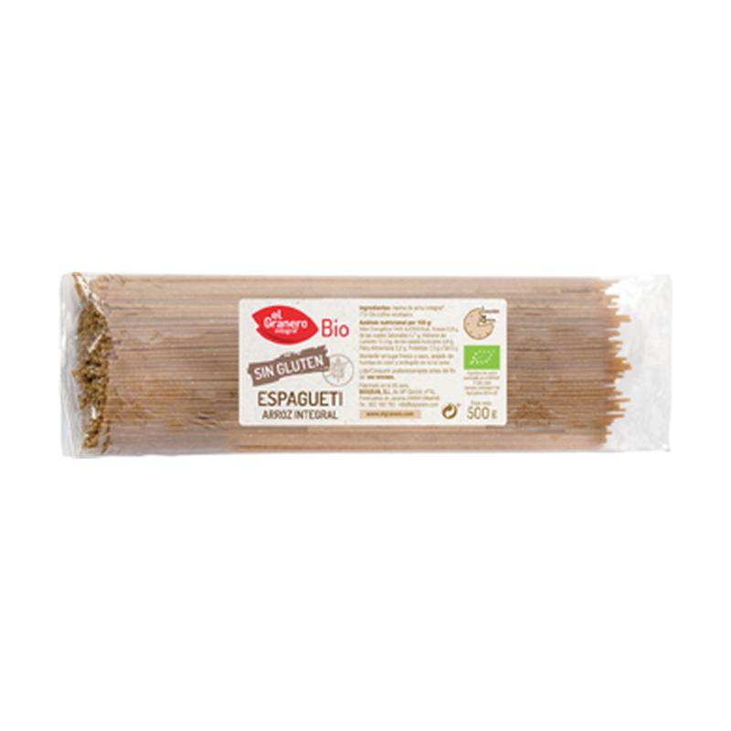 ESPAGUETIS ARROZ INTEGRAL SIN GLUTEN BIO 500 GR