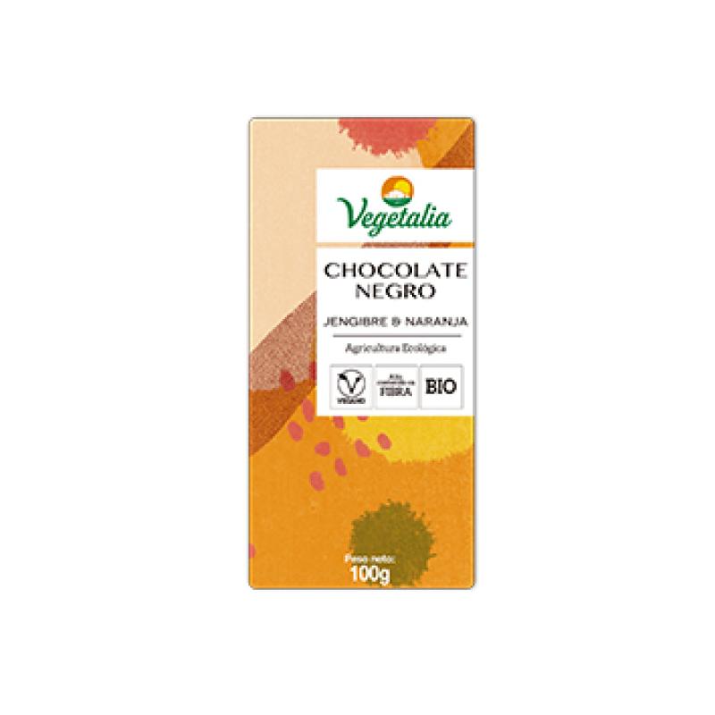 CHOCOLATE NEGRO JENGIBRE NARANJA BIO 100 GR