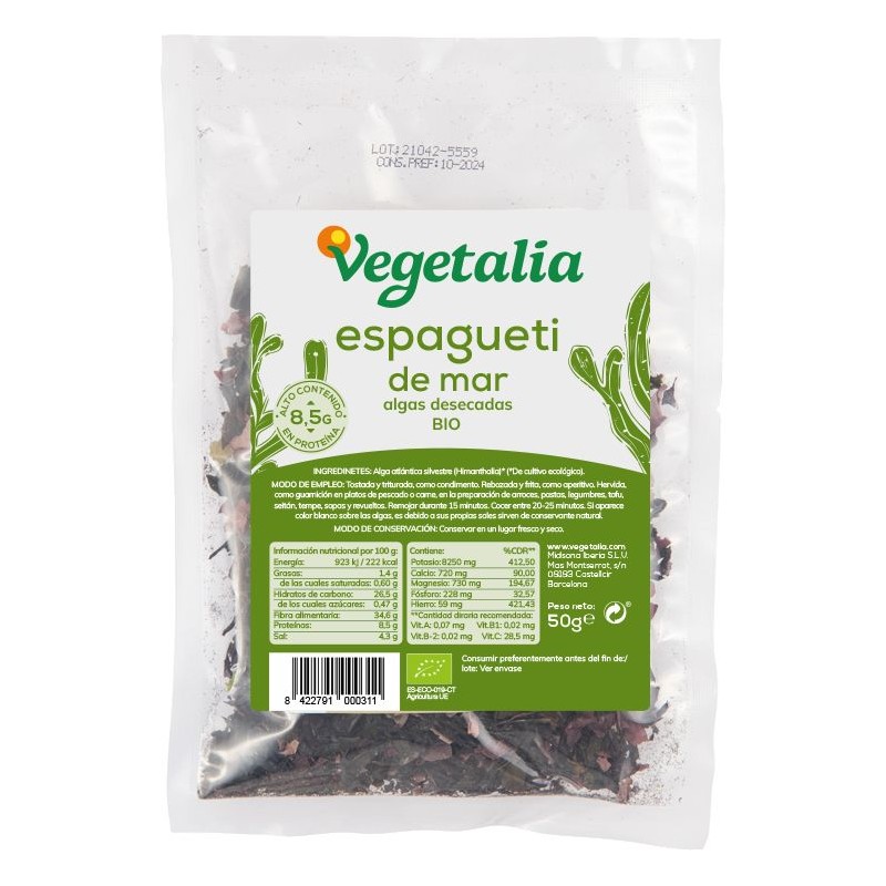 ALGA ESPAGUETTI DE MAR BIO 50 GR