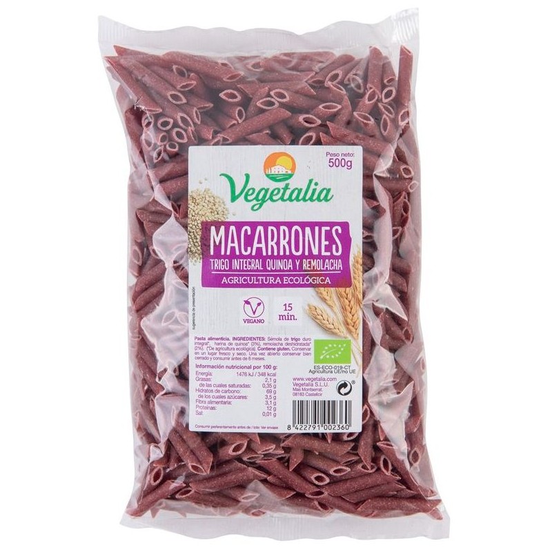 MACARRON QUINOA Y REMOLACHA BIO 500 GR