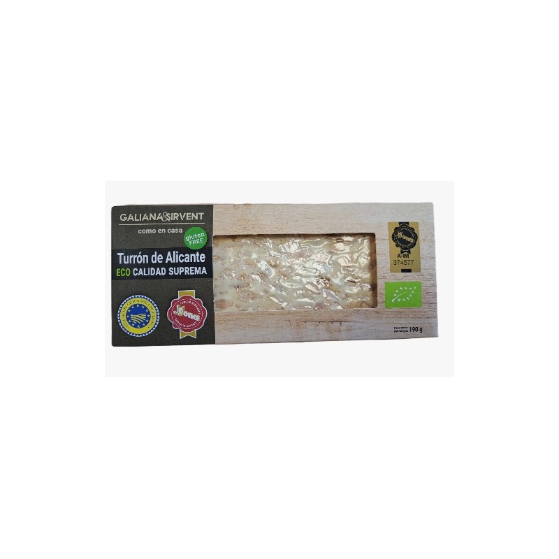 TURRON ALICANTE ECO 190 gr