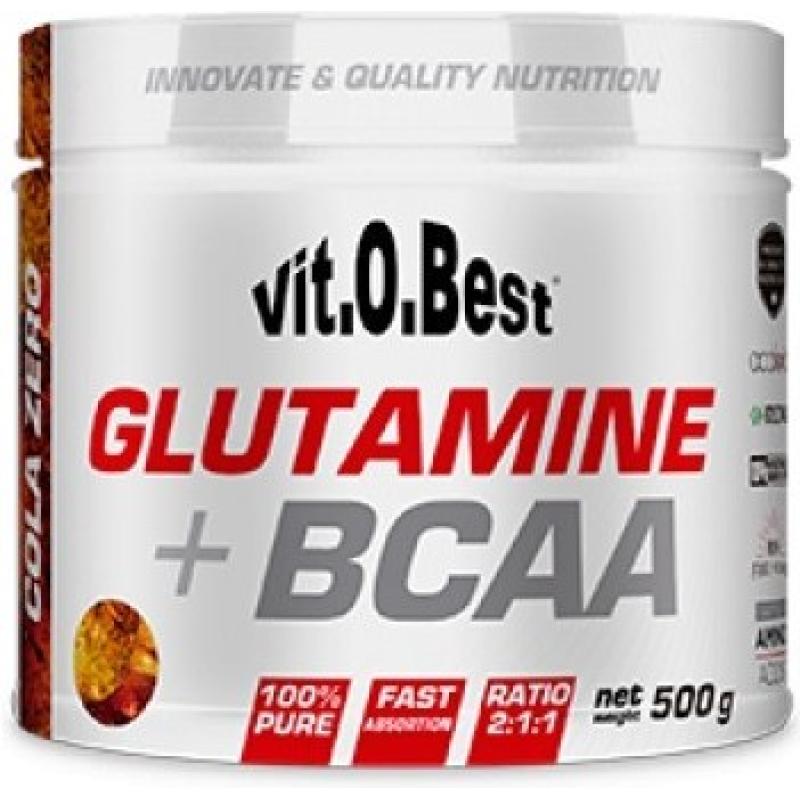 GLUTAMINA + BCAA COMPLEX 500 GR SABOR COLA