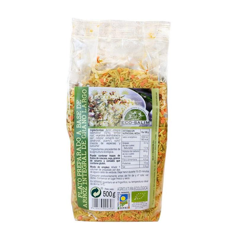 ARROZ INT. BASMATI VERDURAS ECO 500 GR